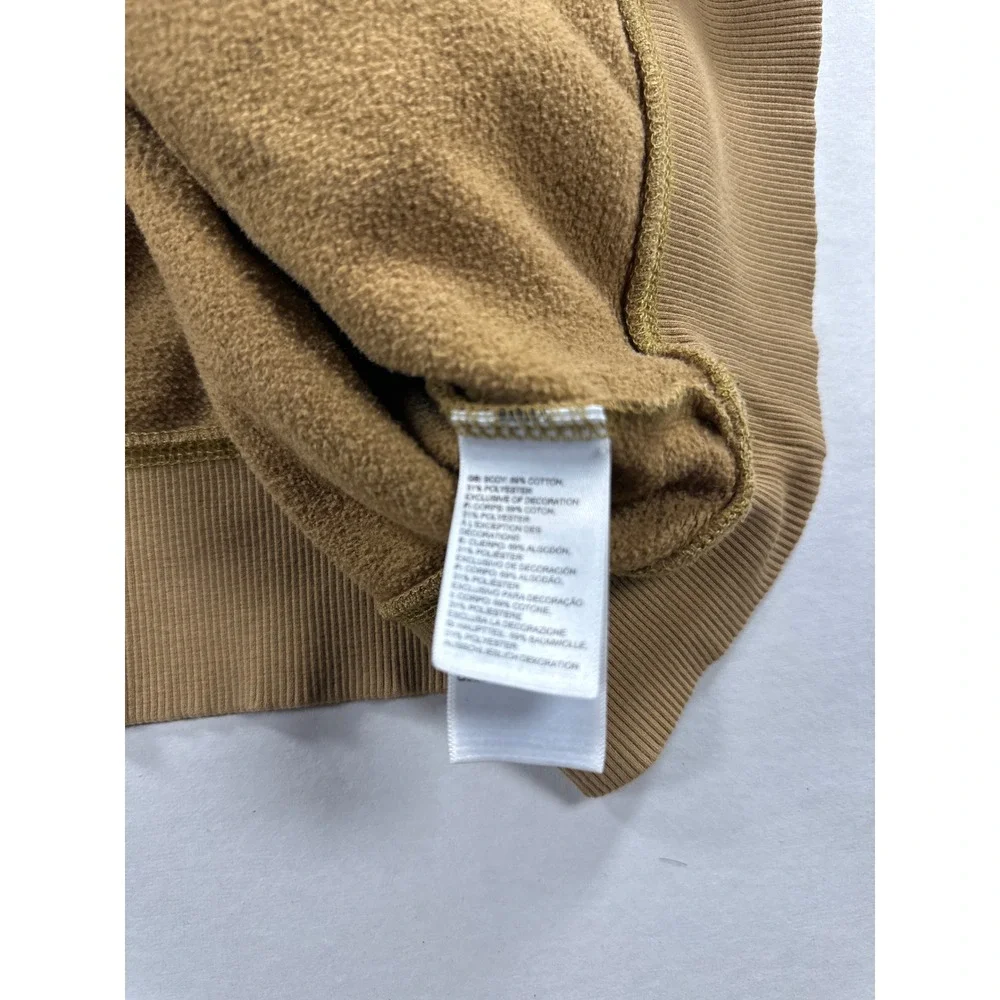 The North Face Mens XXL Tan Brown Heritage Patch Crewneck Fleece Sweatshirt